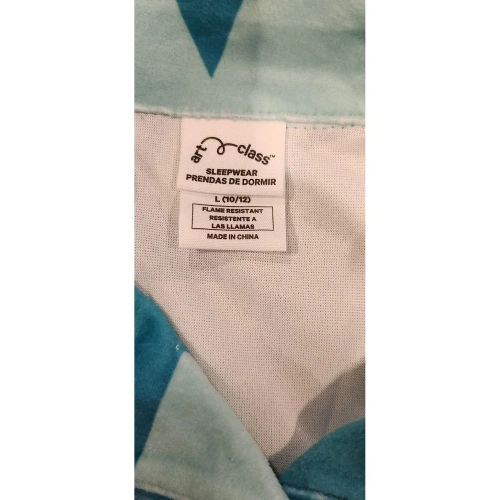 Art Class Girls Blue Star 2 Piece Pajama PJ Set Size L 10/12 NWT